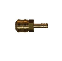 37KATF13MPX RECTUS BRASS COUPLER<BR>1/2" BARB SGL SHUT-OFF IND. INTERCHANGE SOCKET